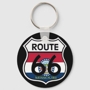 Missouri Flag Route 66 Shield Sleutelhanger
