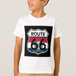 Missouri Flag Route 66 Shield T-shirt