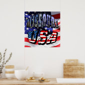 Missouri-foto en Amerikaanse tekst Poster (Keuken)