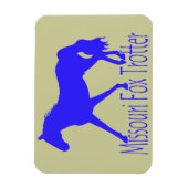 Missouri Fox Trotter blauw paard silhouet Magneet (Verticaal)