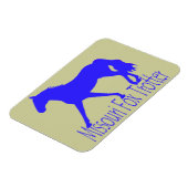 Missouri Fox Trotter blauw paard silhouet Magneet (Linkerzijde)