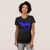 Missouri Fox Trotter Blue Silhouette T-shirt (Voorkant volledig)