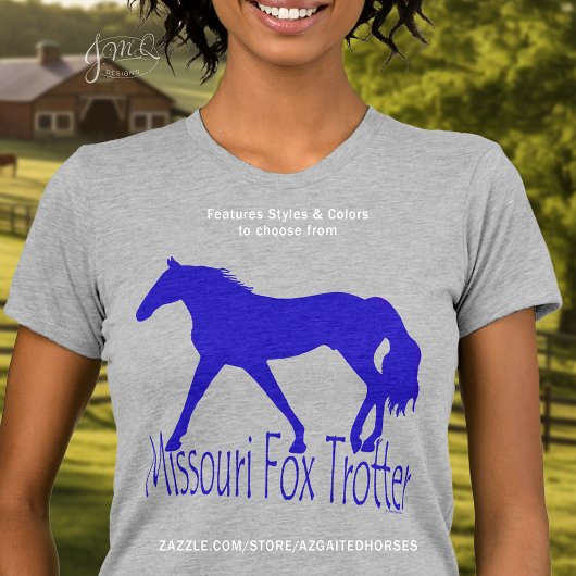 Missouri Fox Trotter Blue Silhouette T-shirt
