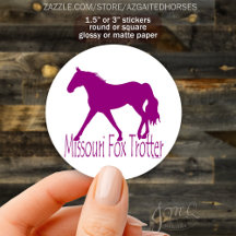 Missouri Fox Trotter Paard Silhouet Paarse