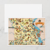 Missouri Funny  Map Briefkaart (Voorkant / Achterkant)