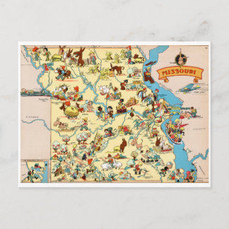Missouri Funny Map Briefkaart