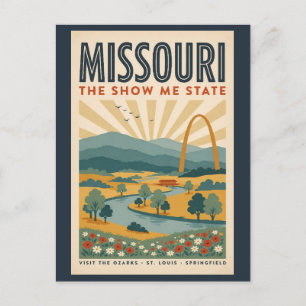 Missouri Gateway Arch Illustratie Reis Kunst Briefkaart