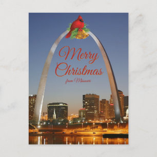 Missouri Gateway Arch Merry Kerstfeestdag Briefkaart