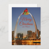 Missouri Gateway Arch Merry Kerstfeestdag Briefkaart (Voorkant / Achterkant)