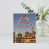 Missouri Gateway Arch Merry Kerstfeestdag Briefkaart (Staand voorkant)