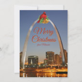 Missouri Gateway Arch Merry Kerstmis Feestdagenkaart (Voorkant)