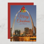 Missouri Gateway Arch Merry Kerstmis Feestdagenkaart (Voorkant / Achterkant)