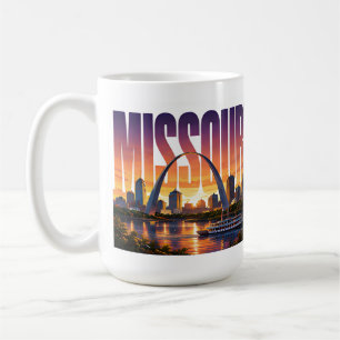 Missouri Gateway Arch Rivierfront Silhouette Koffiemok