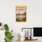 Missouri Gateway Arch Vintage Poster (Thuiskantoor)