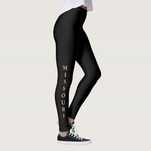 Missouri Gold Lettering Black Leggings (Rechts)