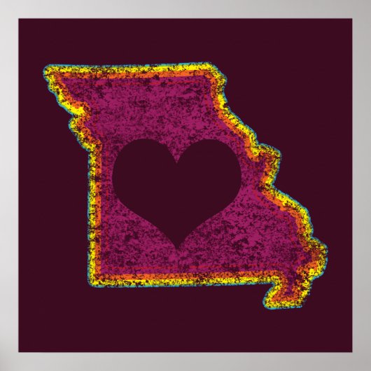 missouri grunge love poster (Voorkant)