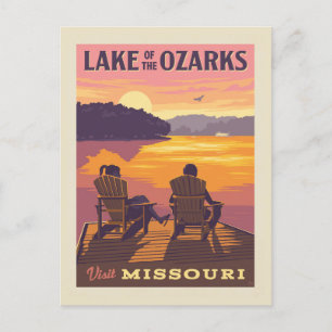 Missouri   Het meer van de Ozarks Briefkaart