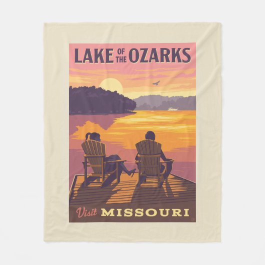 Missouri | Het meer van de Ozarks Fleece Deken (Voorkant)