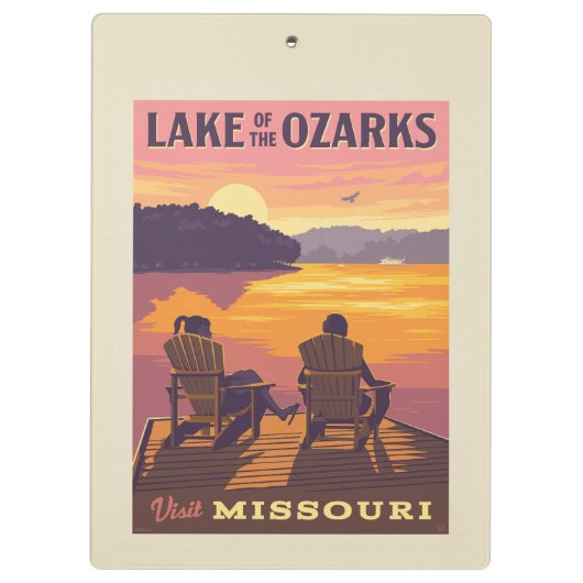 Missouri | Het meer van de Ozarks Klembord (Achterkant)