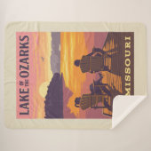 Missouri | Het meer van de Ozarks Sherpa Deken (Voorkant (horizontaal))