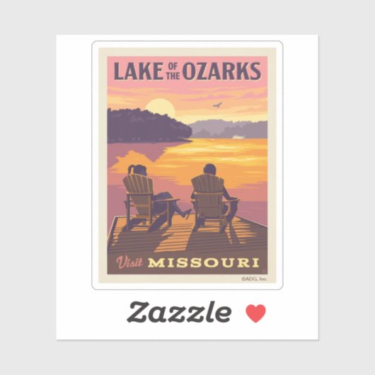 Missouri | Het meer van de Ozarks Sticker (Vel)