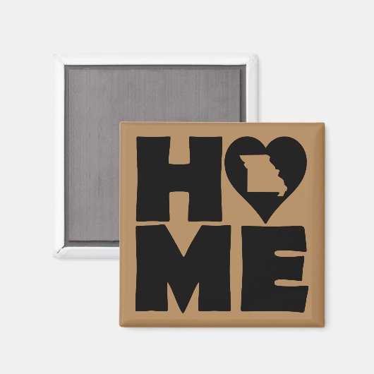 Missouri Home Heart State Fridge Magnet (Voorkant / Achterkant)