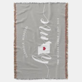 Missouri Home Staat Gepersonaliseerd Deken (Voorkant Verticaal)