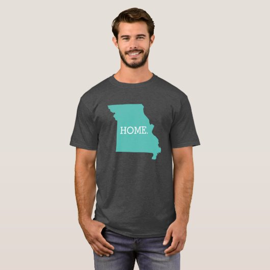 Missouri Home State Aqua T-shirt (Voorkant volledig)