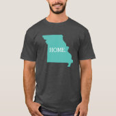 Missouri Home State Aqua T-shirt (Voorkant)
