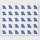 Missouri Home State Blue Cadeaupapier (Vlak)