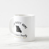 Missouri Home Sweet Home Familie Monogram Mok (Voorkant links)