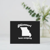 Missouri houdt van bedrijfs T-shirt Briefkaart (Staand voorkant)
