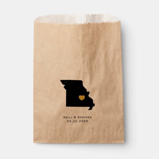 Missouri-huwelijksgunstzakjes, cadeautasjes bedankzakje (Voorkant)