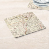 Missouri, Ill, Ky, Tenn, Ala, Miss Ark Kartonnen Onderzetters (Schuin)