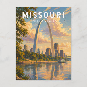 Missouri Illustratie Reis Kunst Vintage Briefkaart