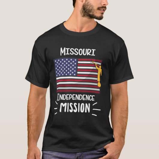 Missouri Independence Mormon LDS Mission Missionar T-shirt (Voorkant)