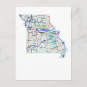 Missouri Interstate Map Briefkaart (Voorkant)