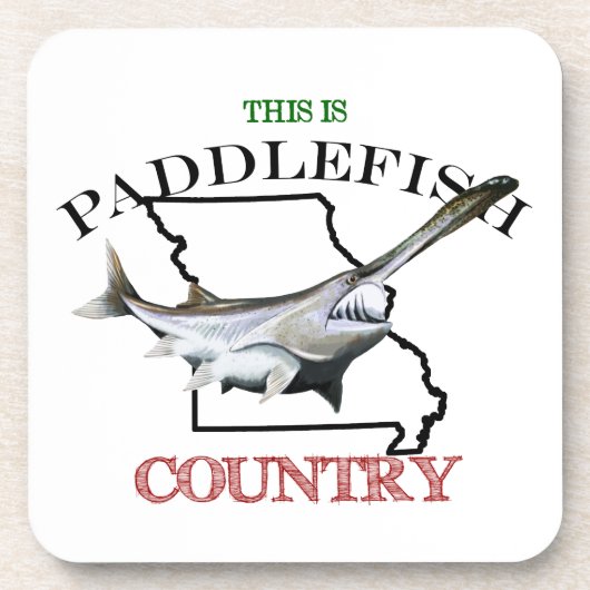 Missouri is Paddlefish Land Bier Onderzetter (Voorkant)