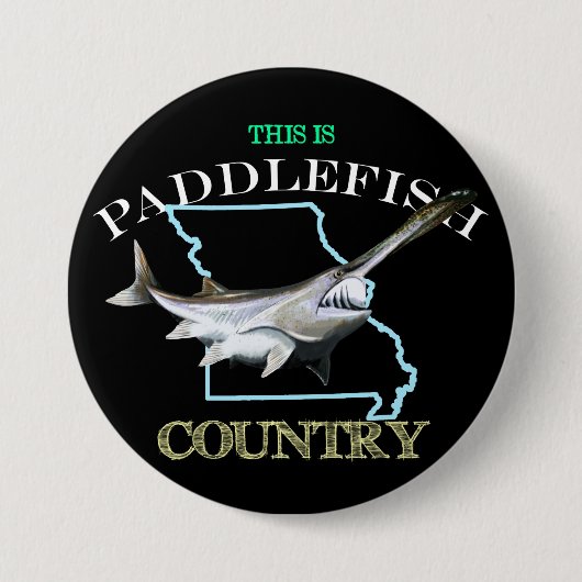 Missouri is Paddlefish Land Ronde Button 7,6 Cm (Voorkant)