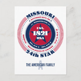 Missouri, Jefferson City, MO, Patriottisch, Monogr Briefkaart
