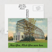 Missouri, Jewel Box, Forest Park Briefkaart (Voorkant / Achterkant)