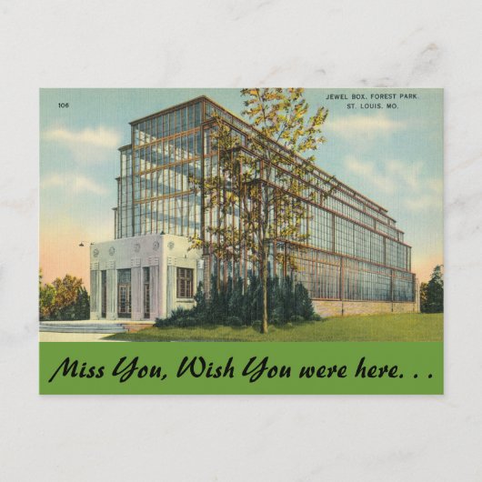 Missouri, Jewel Box, Forest Park Briefkaart (Voorkant)
