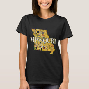 Missouri Kaart en Tekst T-shirt