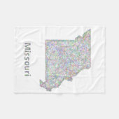 Missouri-kaart Fleece Deken (Voorkant (Horizontaal))