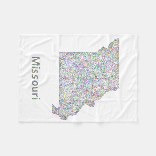 Missouri-kaart Fleece Deken (Voorkant (Horizontaal))