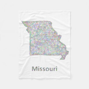 Missouri-kaart Fleece Deken