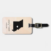 Missouri Kaart Trouwen Bagagelabel, Naam van het p Bagagelabel (Voorkant horizontaal)