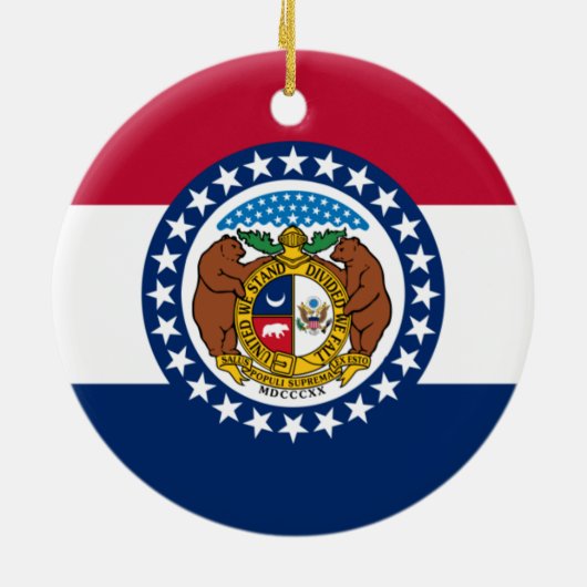 Missouri kerstversiering keramisch ornament (Achterkant)