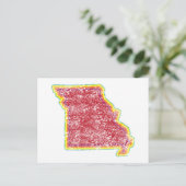 missouri-kleurgrunge briefkaart (Staand voorkant)