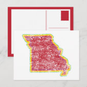 missouri-kleurgrunge briefkaart (Voorkant / Achterkant)
